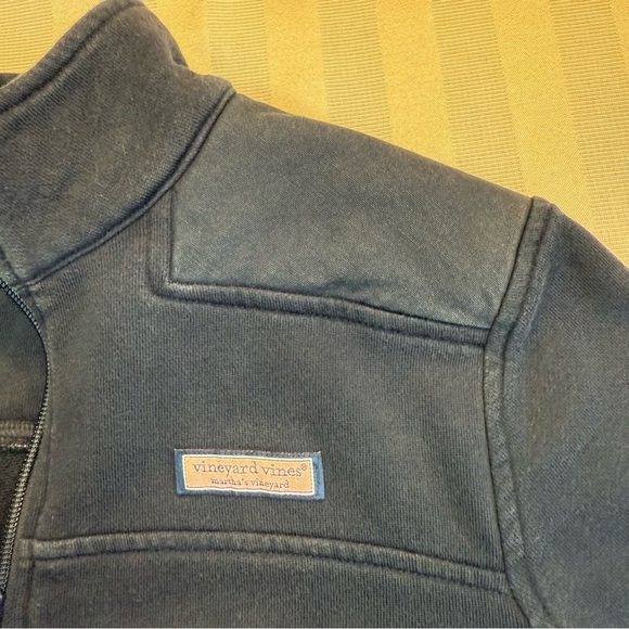 Vineyard Vines Womens Pullover 1/4‎ Zip Canvas Shoulder Navy Size S Sweatshirt - Picture 9 of 13